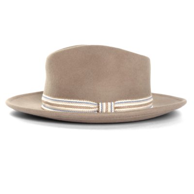 Hatte - Gårda Belluno Crushable Wool felt Fedora (beige)