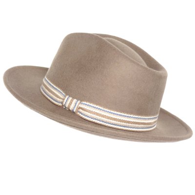 Hatte - Gårda Belluno Crushable Wool felt Fedora (beige)