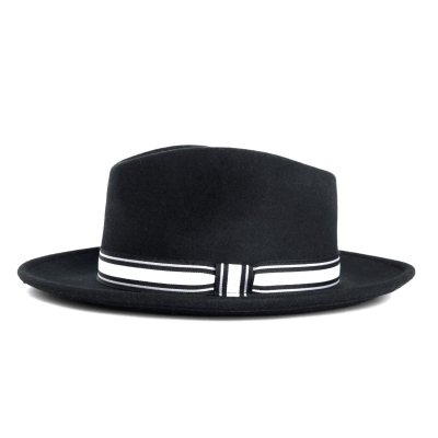 Hatte - Gårda Belluno Crushable Wool felt Fedora (sort)