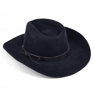 Hatte - Gårda Bowmont Crushable Wool felt Western hat (blå)