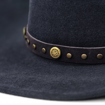 Hatte - Gårda Bowmont Crushable Wool felt Western hat (blå)