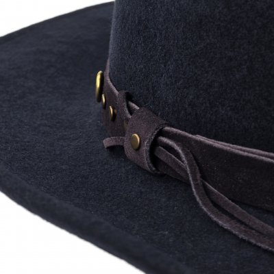 Hatte - Gårda Bowmont Crushable Wool felt Western hat (blå)