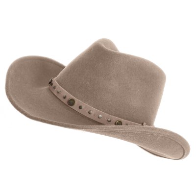 Hatte - Gårda Bowmont Crushable Wool felt Western hat (greige)