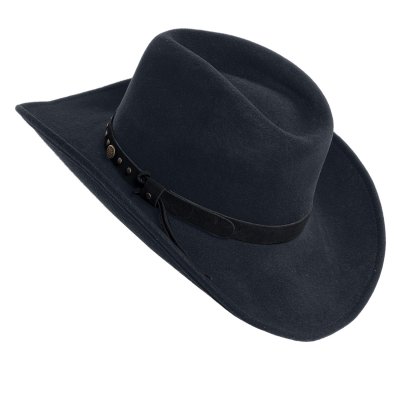 Hatte - Gårda Bowmont Crushable Wool felt Western hat (sort)