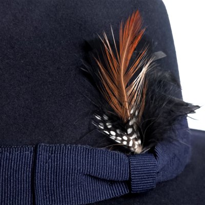 Hatte - Gårda Molinella Crushable Wool felt Fedora (blå)