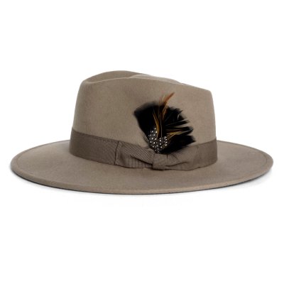 Hatte - Gårda Molinella Crushable Wool felt Fedora (greige)