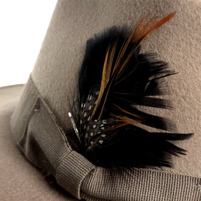 Hatte - Gårda Molinella Crushable Wool felt Fedora (greige)