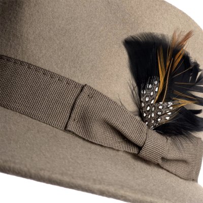 Hatte - Gårda Molinella Crushable Wool felt Fedora (greige)