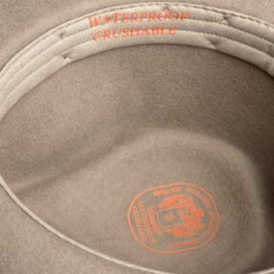 Hatte - Gårda Molinella Crushable Wool felt Fedora (greige)