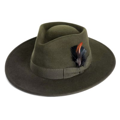 Hatte - Gårda Molinella Crushable Wool felt Fedora (grøn)