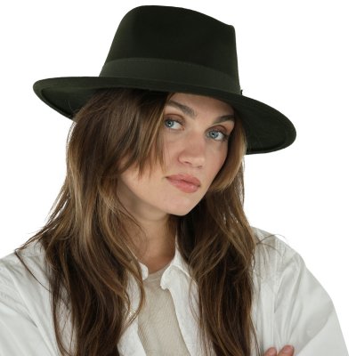 Hatte - Gårda Molinella Crushable Wool felt Fedora (grøn)