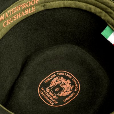 Hatte - Gårda Molinella Crushable Wool felt Fedora (grøn)