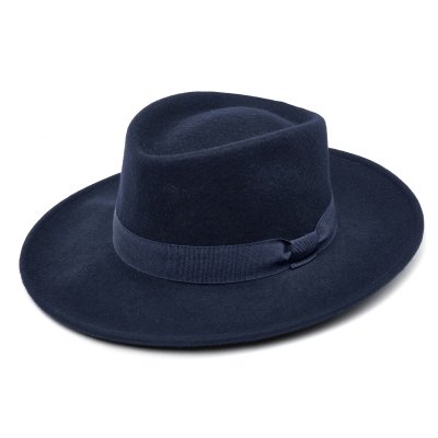 Hatte - Gårda Napoli Fedora Wool Hat (marineblå)
