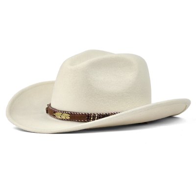 Hatte - Gårda Toquerville Crushable Wool felt Western hat (creme)
