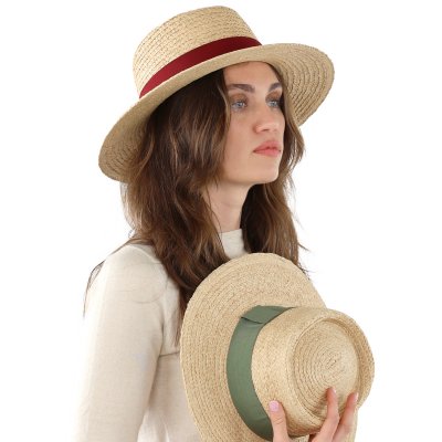 Stråhat - Gårda Palma Gambler (natur/grøn)