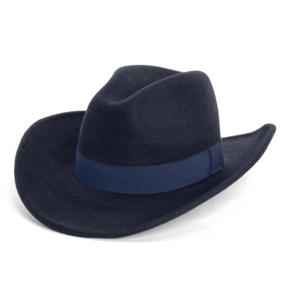 Hatte - Gårda Pocatello Crushable Wool felt Western hat (blå)