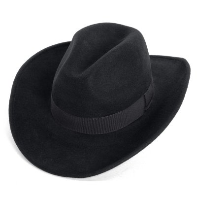Hatte - Gårda Pocatello Crushable Wool felt Western hat (sort)