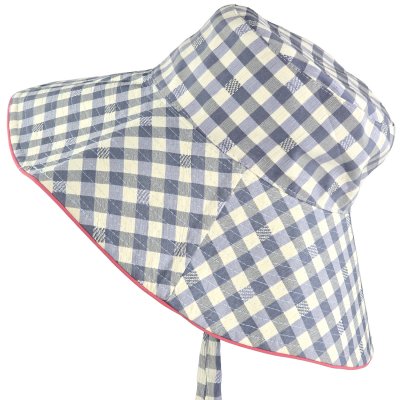 Hatte - Gårda Poppy Checkered sun hat (blå)