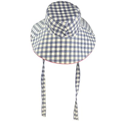 Hatte - Gårda Poppy Checkered sun hat (blå)