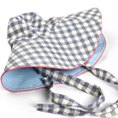 Hatte - Gårda Poppy Checkered sun hat (blå)