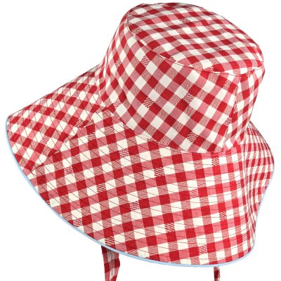 Hatte - Gårda Poppy Checkered sun hat (rød)