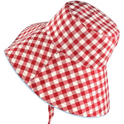 Hatte - Gårda Poppy Checkered sun hat (rød)