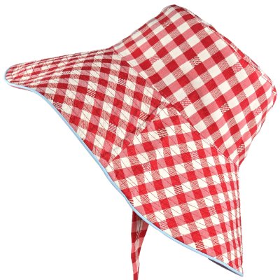 Hatte - Gårda Poppy Checkered sun hat (rød)