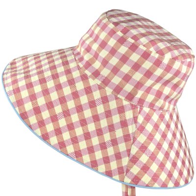 Hatte - Gårda Poppy Checkered sun hat (lyserød)