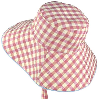 Hatte - Gårda Poppy Checkered sun hat (lyserød)