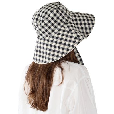 Hatte - Gårda Poppy Checkered sun hat (sort)