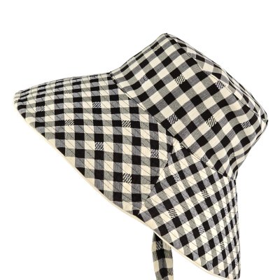 Hatte - Gårda Poppy Checkered sun hat (sort)