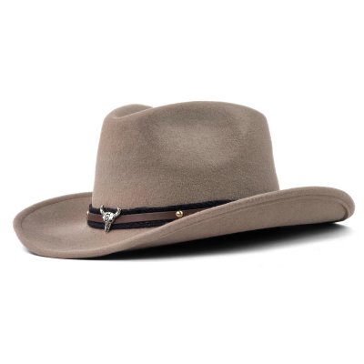 Hatte - Gårda Santaquin Crushable Wool felt Western hat (taupe)