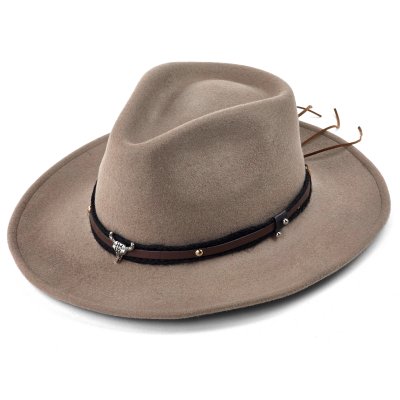 Hatte - Gårda Santaquin Crushable Wool felt Western hat (taupe)