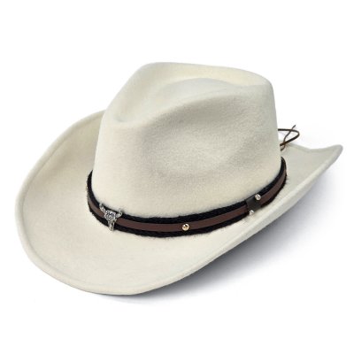 Hatte - Gårda Santaquin Crushable Wool felt Western hat (hvid)