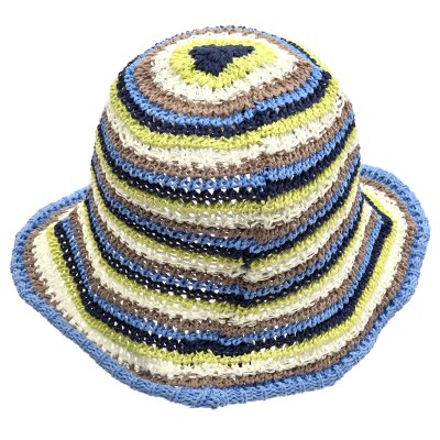 Hatte - Gårda Tecina Knitted Bucket Hat (blå/multi)