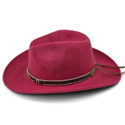 Hatte - Gårda Toquerville Crushable Wool felt Western hat (rød)