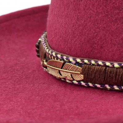 Hatte - Gårda Toquerville Crushable Wool felt Western hat (rød)