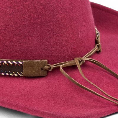 Hatte - Gårda Toquerville Crushable Wool felt Western hat (rød)
