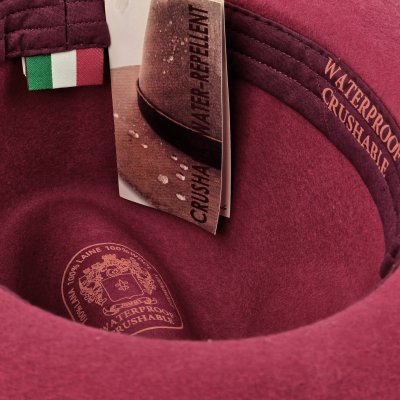 Hatte - Gårda Toquerville Crushable Wool felt Western hat (rød)