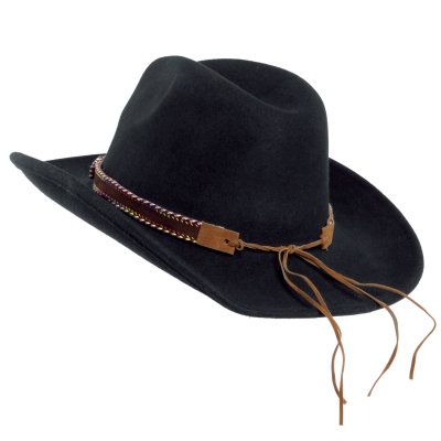 Hatte - Gårda Toquerville Crushable Wool felt Western hat (sort)
