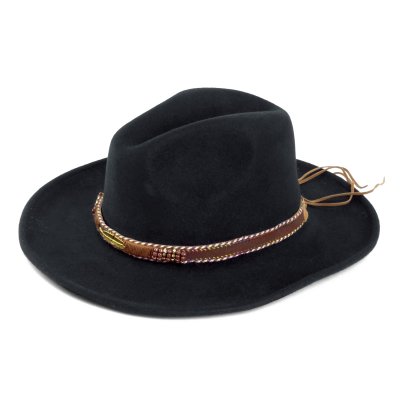 Hatte - Gårda Toquerville Crushable Wool felt Western hat (sort)