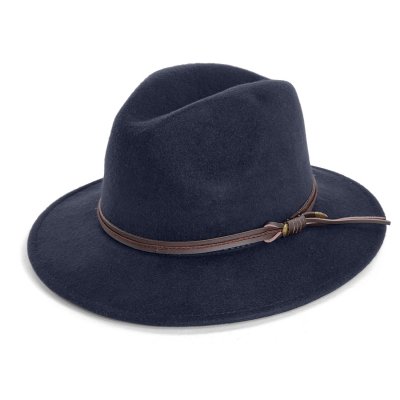 Hatte - Gårda Vicenza Crushable Wool felt Fedora (blå)