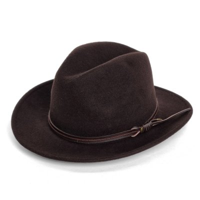 Hatte - Gårda Vicenza Crushable Wool felt Fedora (brun)