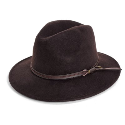 Hatte - Gårda Vicenza Crushable Wool felt Fedora (brun)