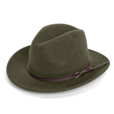 Hatte - Gårda Vicenza Crushable Wool felt Fedora (grøn)