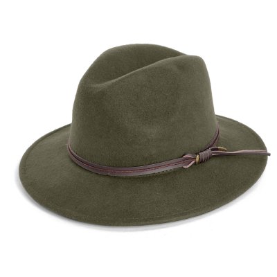 Hatte - Gårda Vicenza Crushable Wool felt Fedora (grøn)