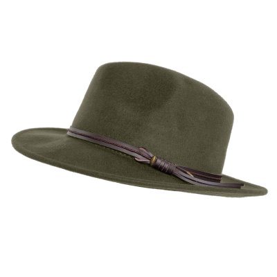 Hatte - Gårda Vicenza Crushable Wool felt Fedora (grøn)