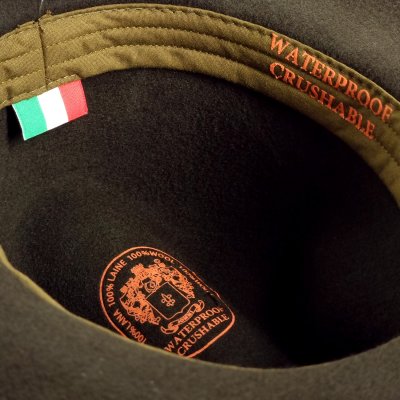 Hatte - Gårda Vicenza Crushable Wool felt Fedora (grøn)