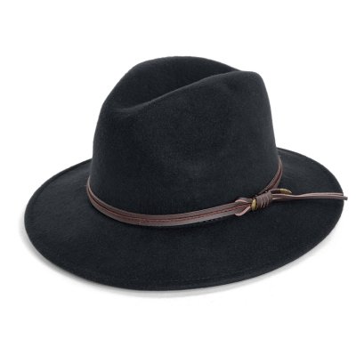 Hatte - Gårda Vicenza Crushable Wool felt Fedora (sort)