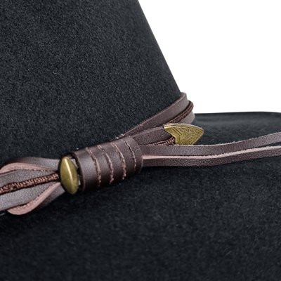 Hatte - Gårda Vicenza Crushable Wool felt Fedora (sort)